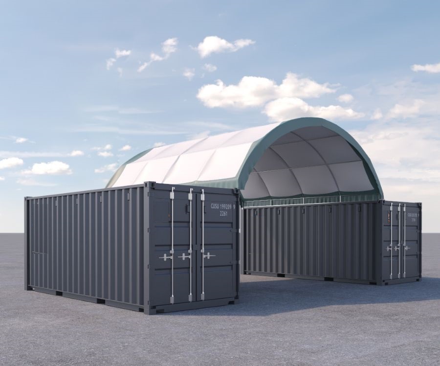 20&rsquo; x 20&rsquo; Fabric Container Shelter - Container Services Pty Ltd