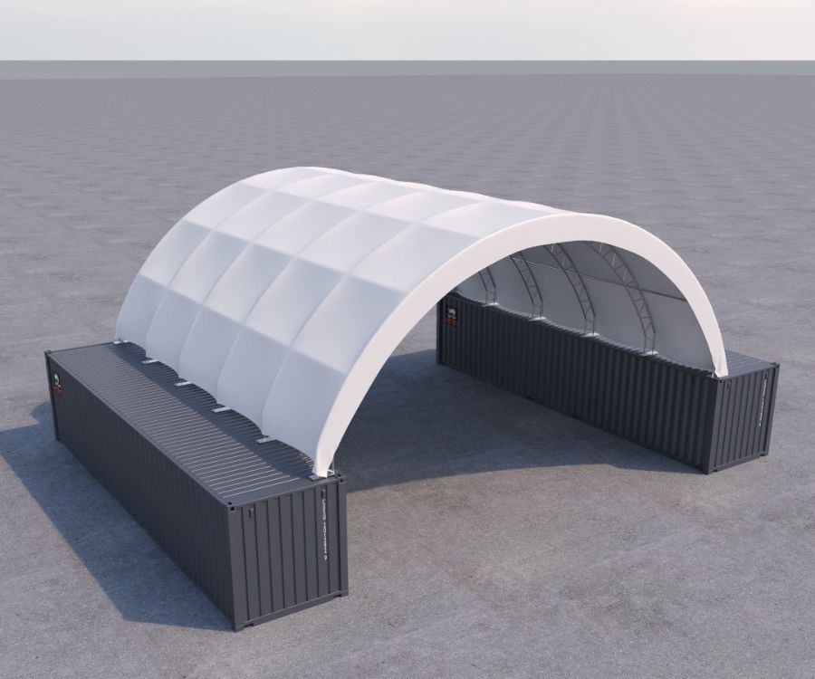 40&rsquo; x 40&rsquo; Fabric Container Shelter - Container Services Pty Ltd