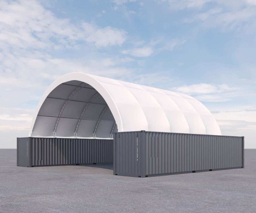40&rsquo; x 40&rsquo; Fabric Container Shelter - Container Services Pty Ltd