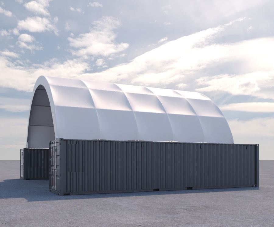 40&rsquo; x 40&rsquo; Fabric Container Shelter - Container Services Pty Ltd