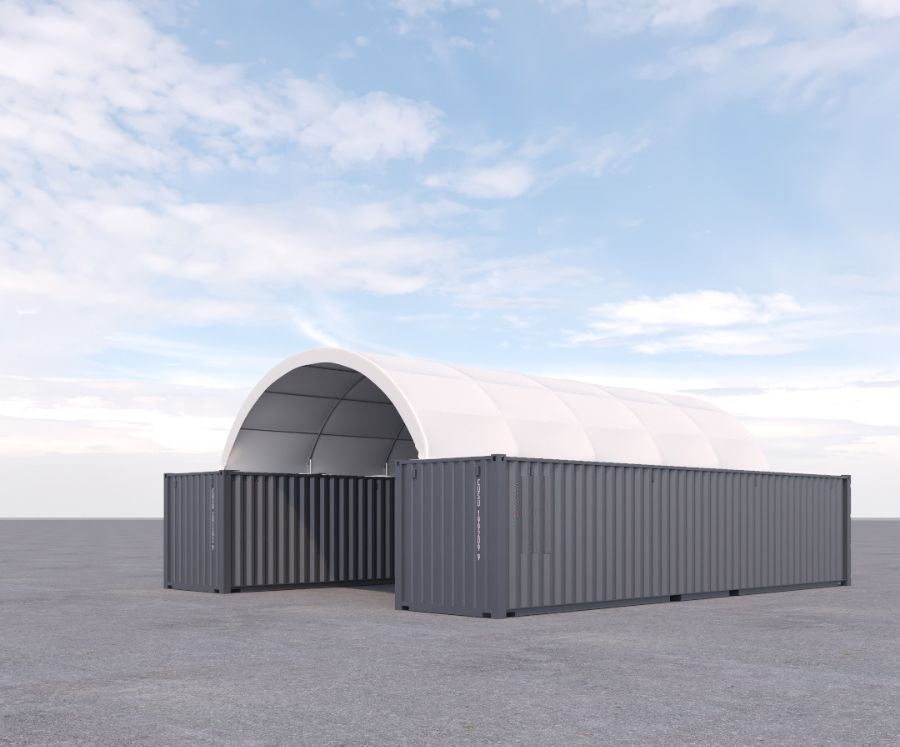 20&prime; x 40&prime; Fabric Container Shelter - Container Services Pty Ltd