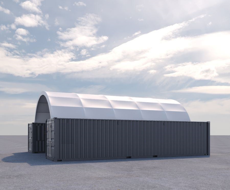 20&prime; x 40&prime; Fabric Container Shelter - Container Services Pty Ltd