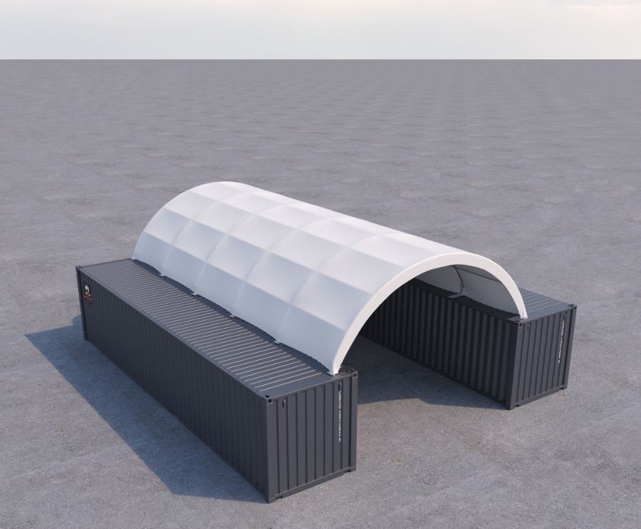 20&prime; x 40&prime; Fabric Container Shelter - Container Services Pty Ltd