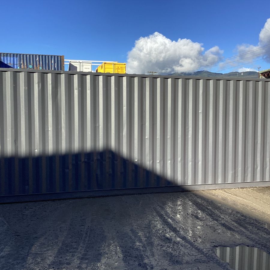 25&rsquo;HC Used Shipping Container (Painted Slate Grey) - Container Services Pty Ltd