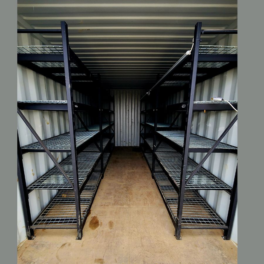 20&rsquo; New (1-Trip) Container w/ Shelving on BOTH sides - Container Services Pty Ltd